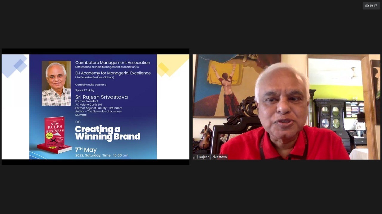 Special Talk by Mr Rajesh Srivastava with DJ Academy of Managerial Excellence